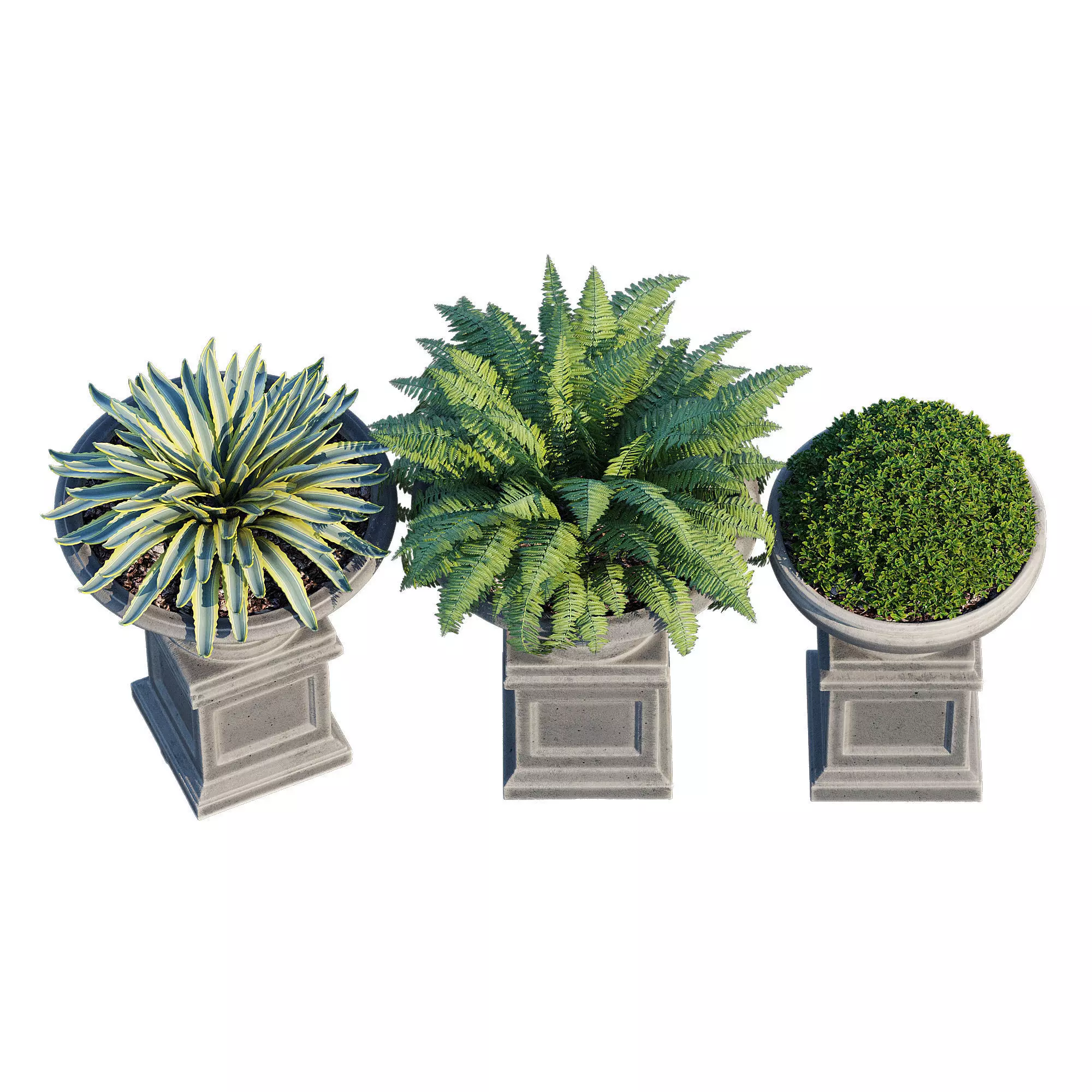 Three urn 3D model_3