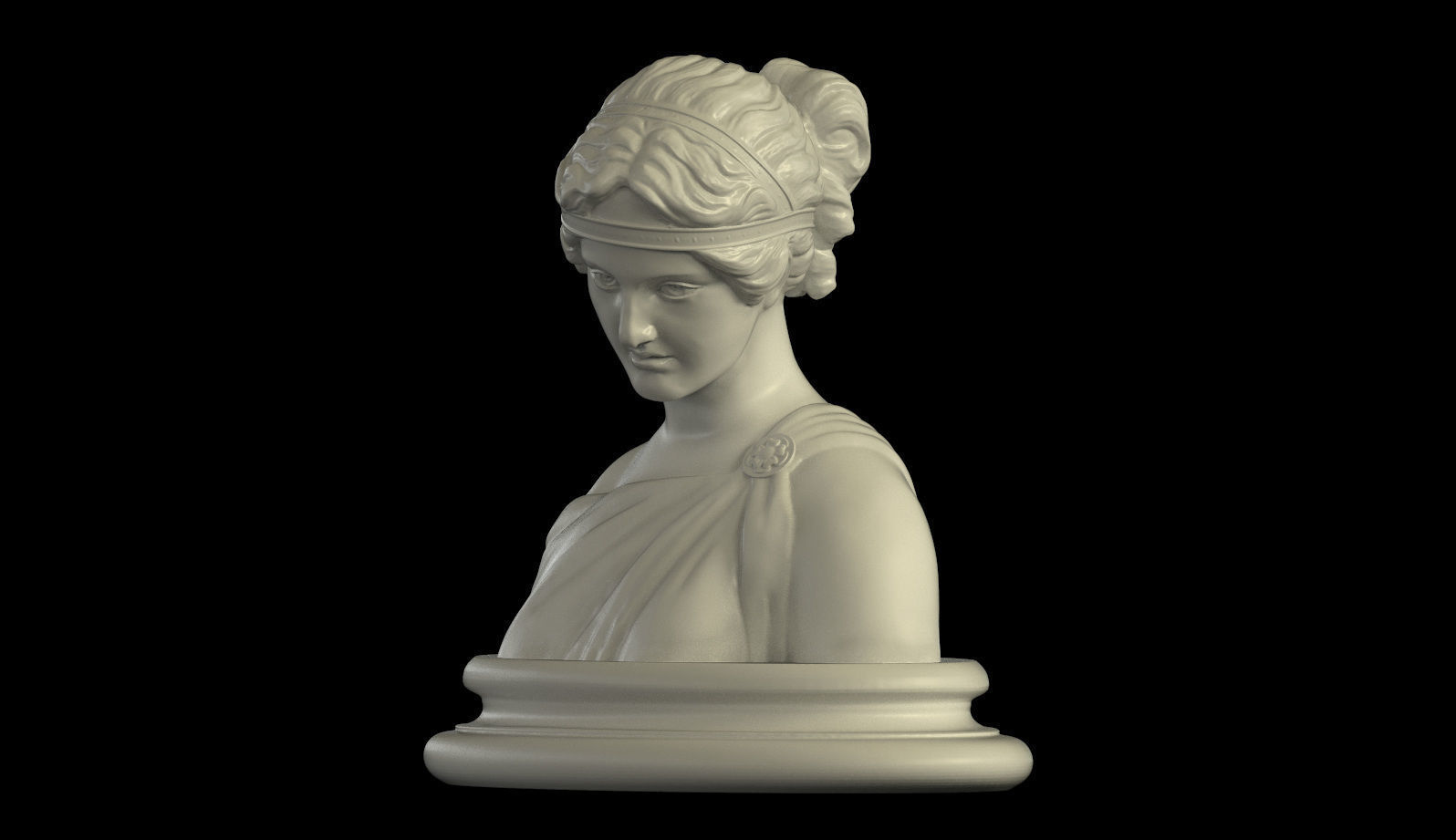 Bust of a Woman printable 3D print model_2