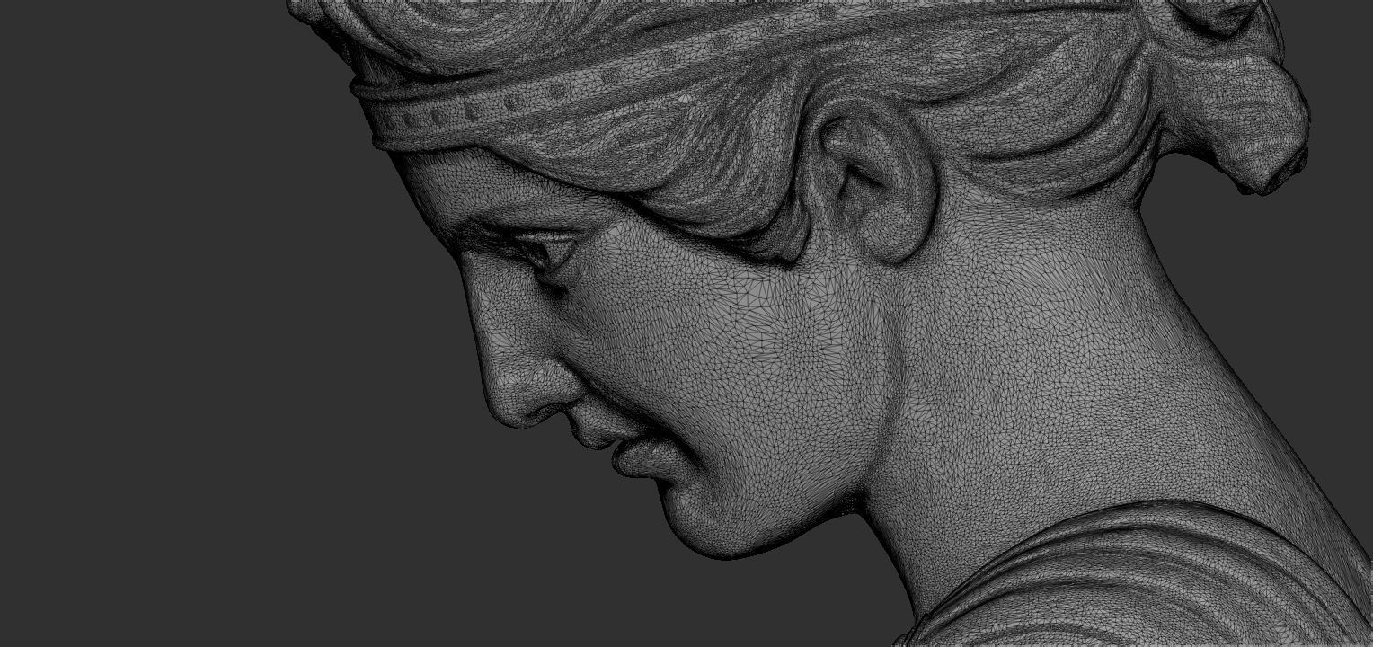 Bust of a Woman printable 3D print model_5