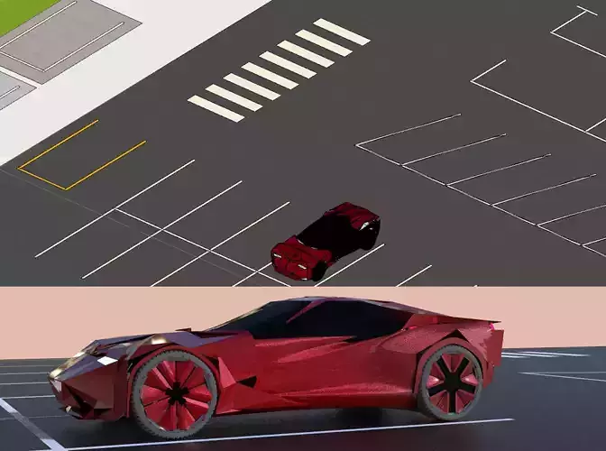 Park Parking Lot Zebra Road Mall Shopping Centre Crossing