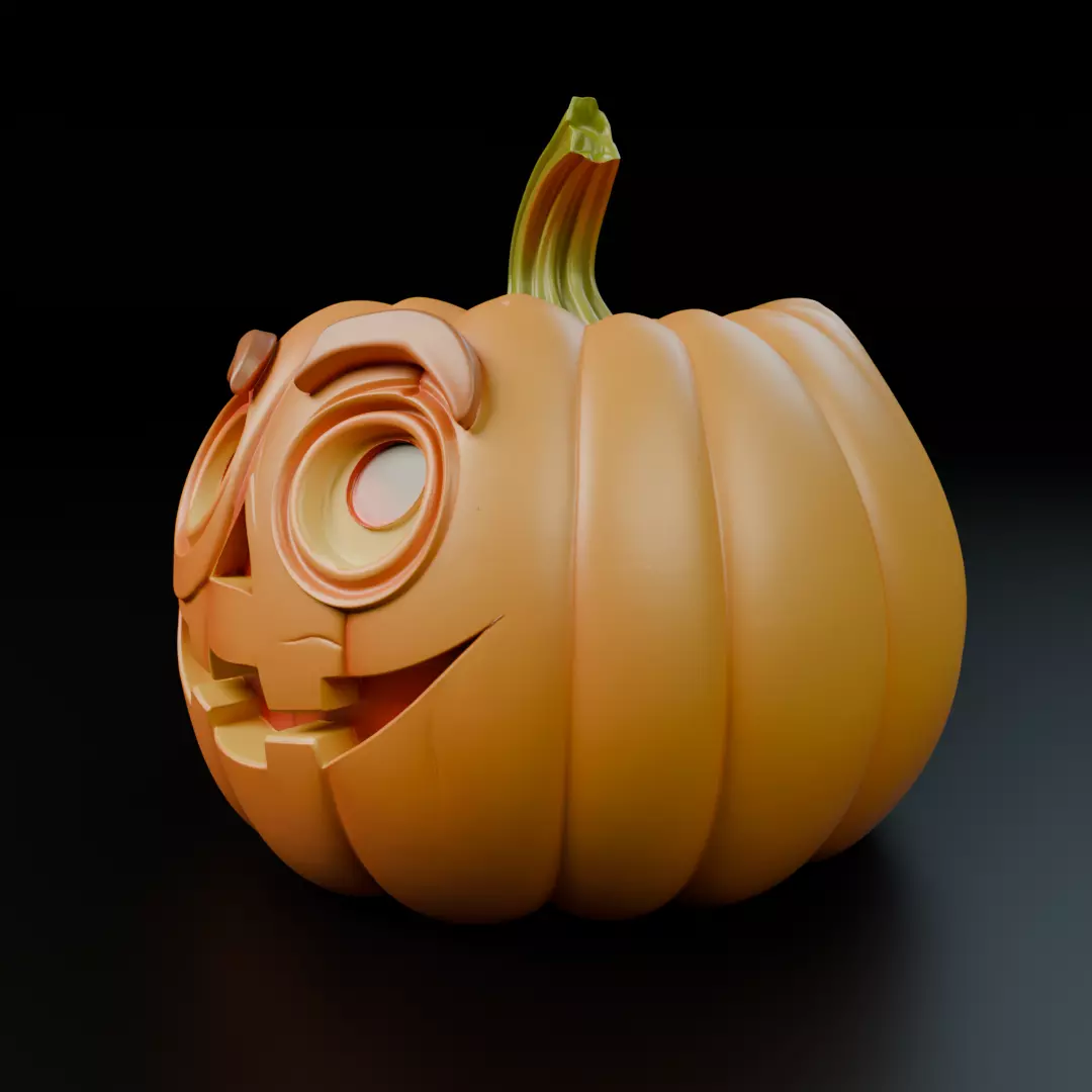 halloween pumpkin 3D print model_10
