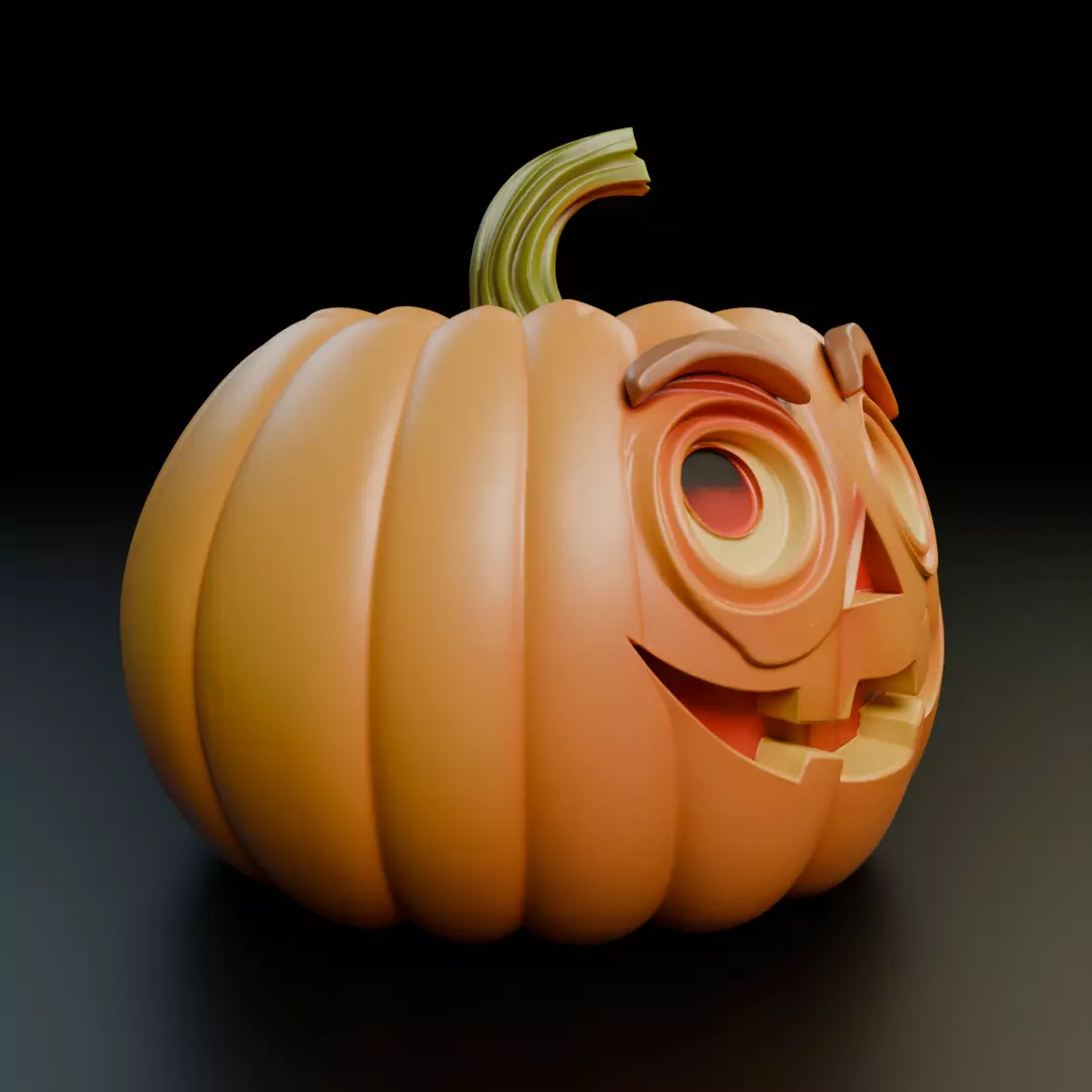 halloween pumpkin 3D print model_12