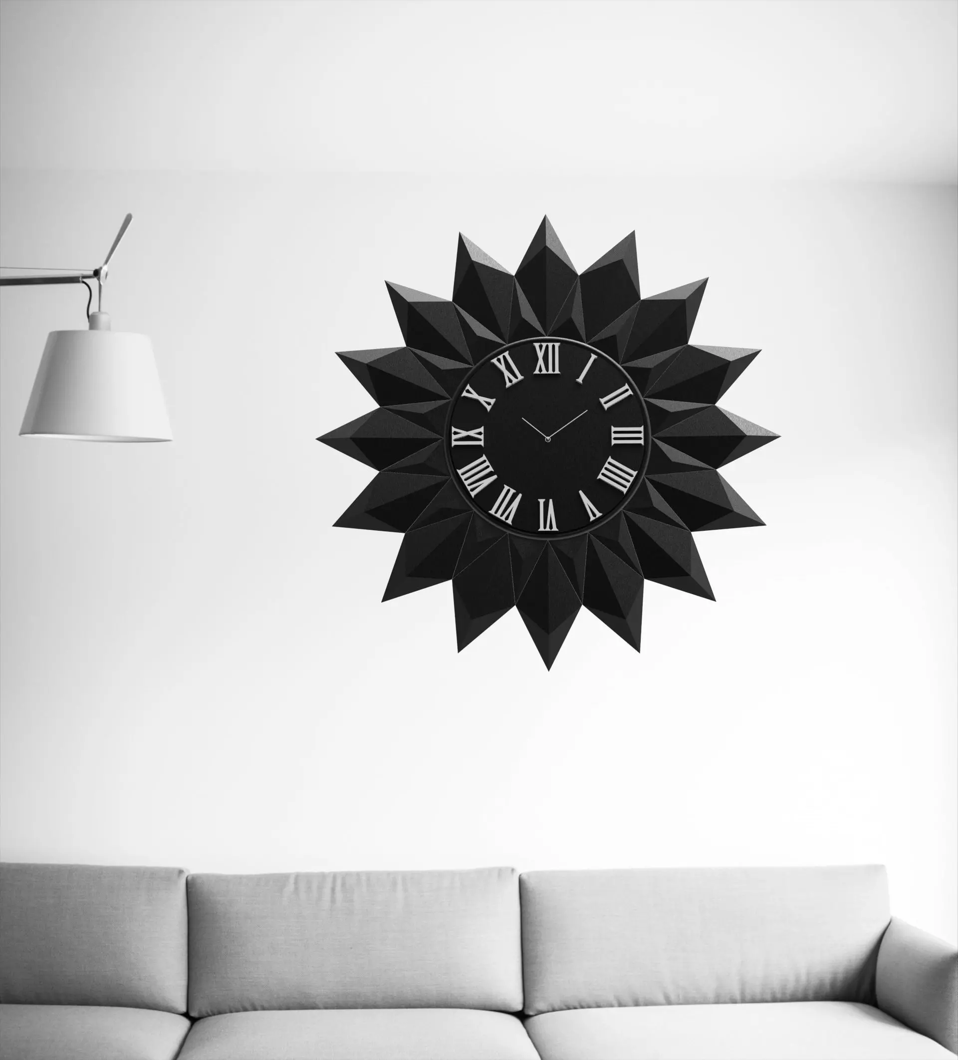 Wall clock 60 cm 3D print model_1