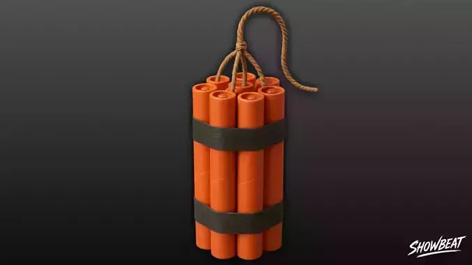 Dynamite Bundle Low-poly 3D model Dynamite Bundle Low-poly 3D model