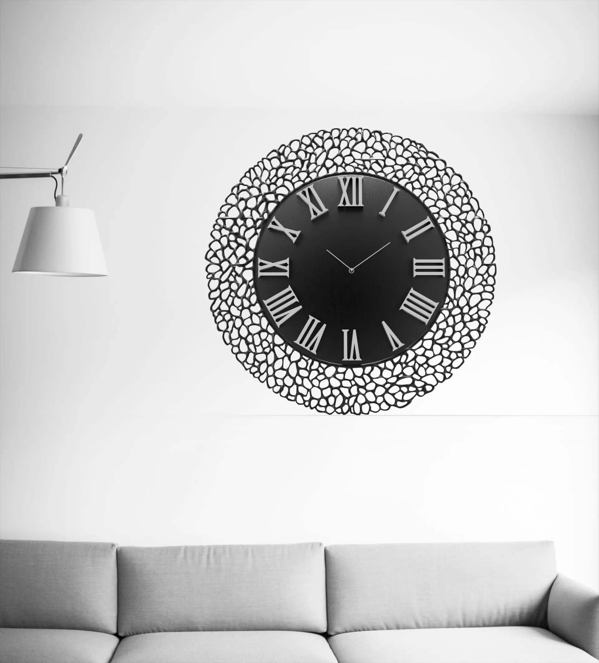 Wall clock 20 cm 3D print model_1