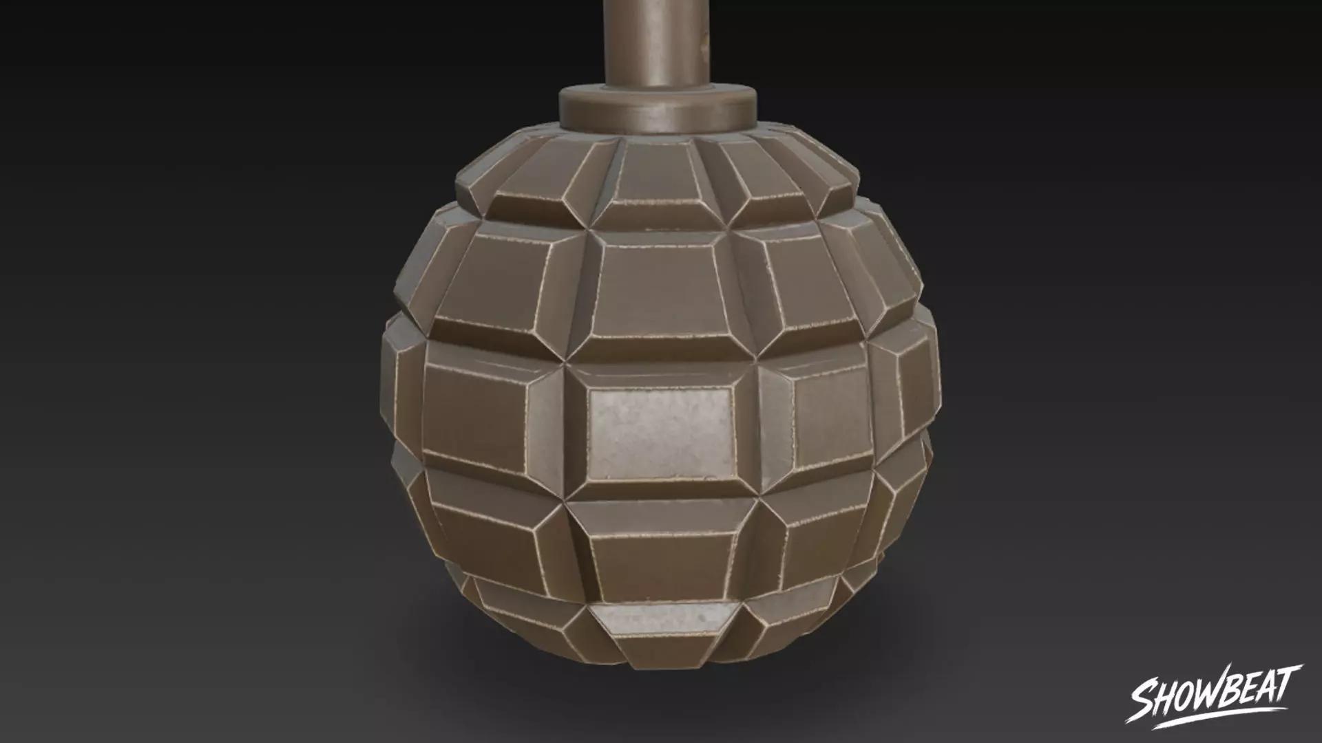 Grenade Classic Low-poly 3D model_5