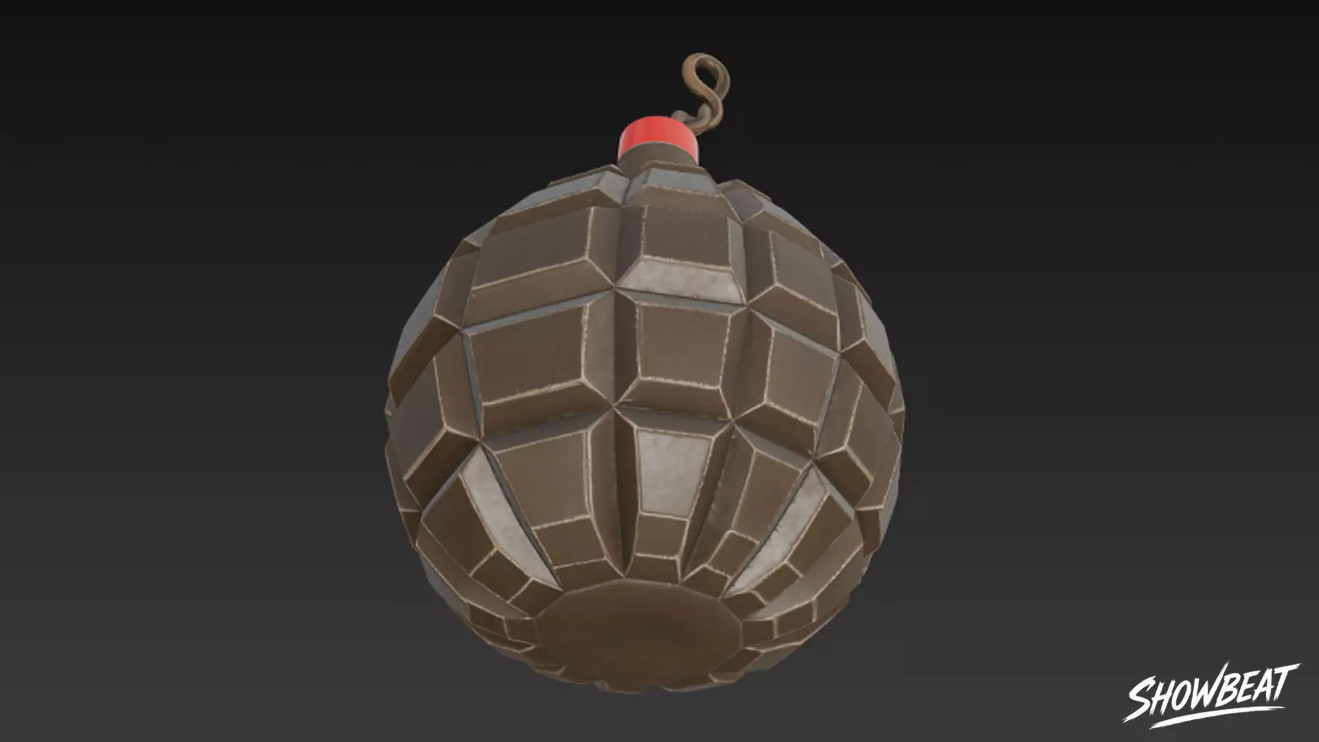 Grenade Classic Low-poly 3D model_3