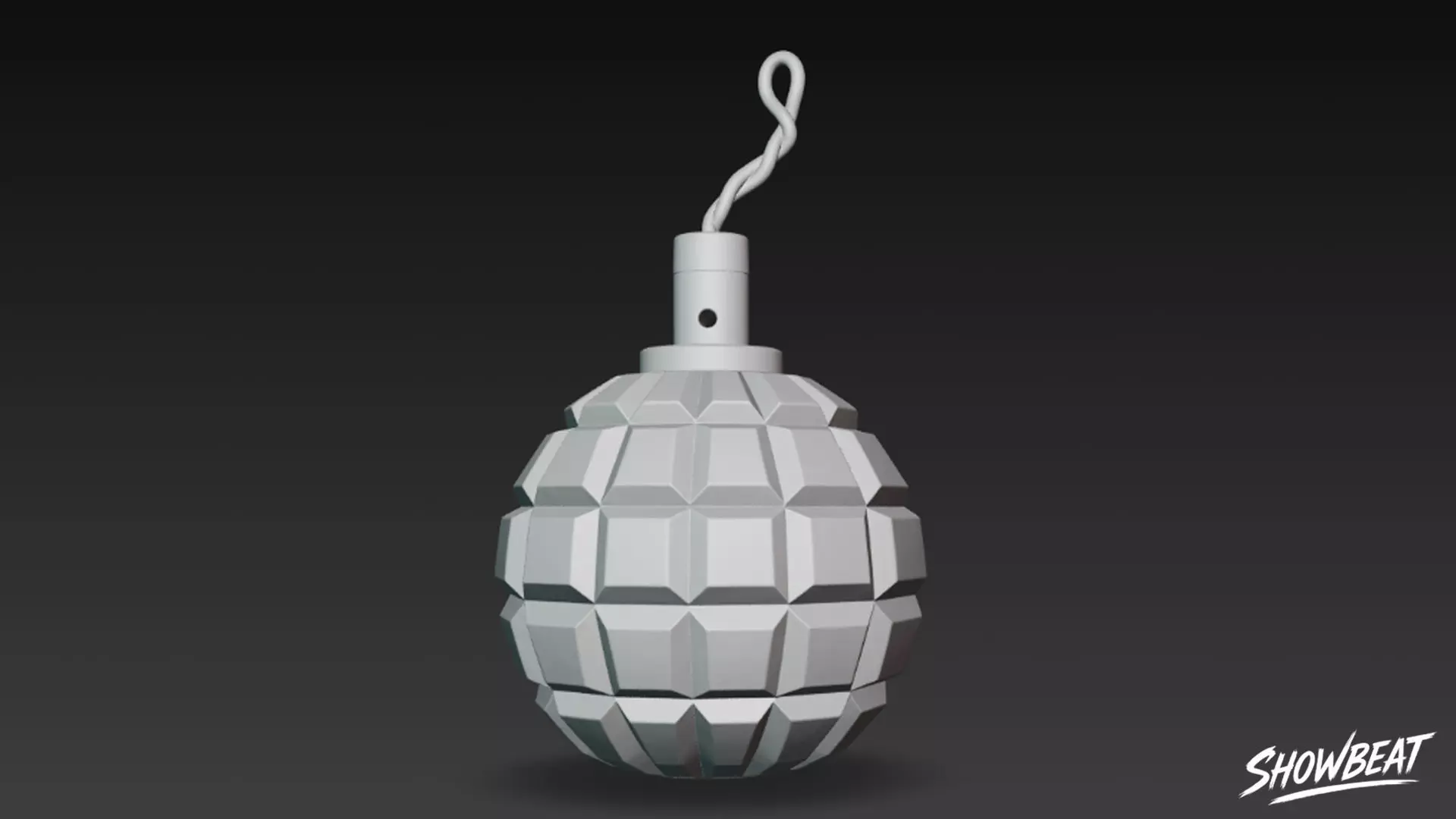 Grenade Classic Low-poly 3D model_8