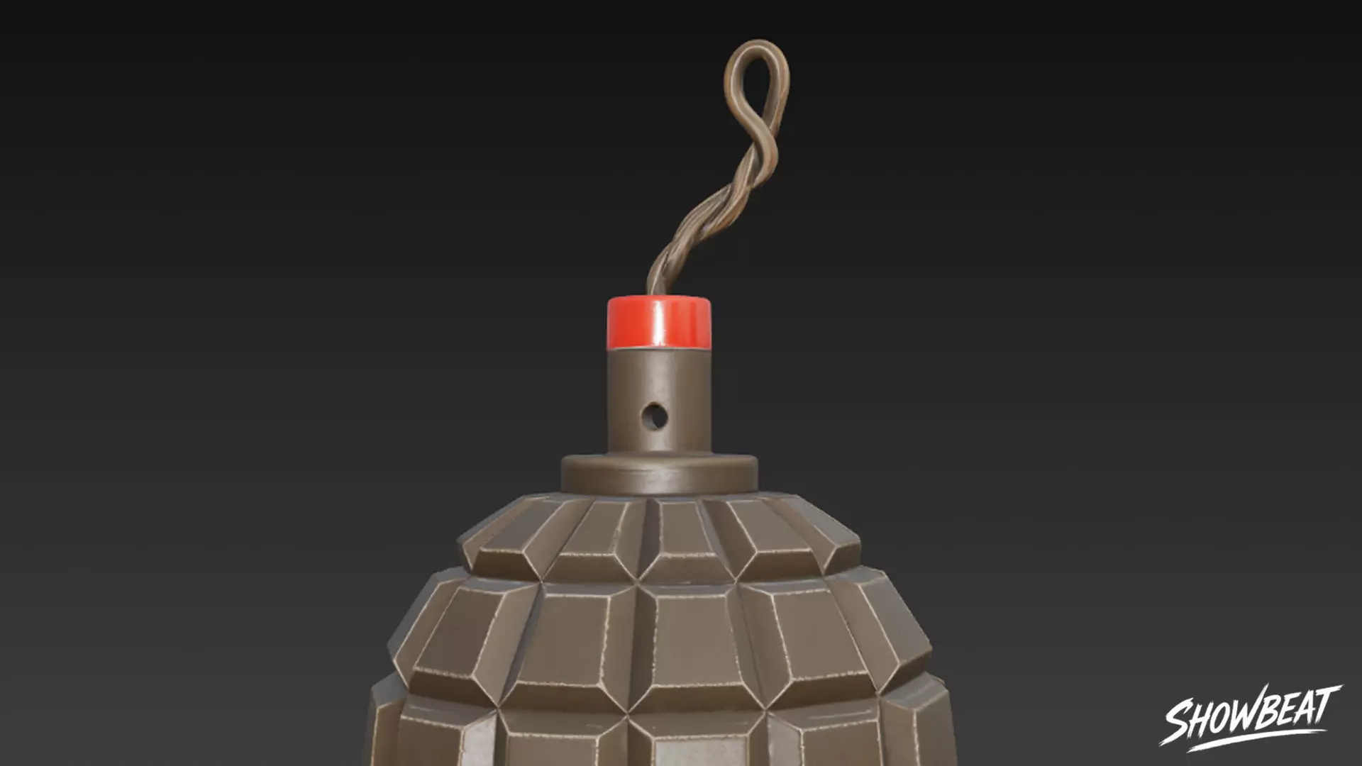 Grenade Classic Low-poly 3D model_6