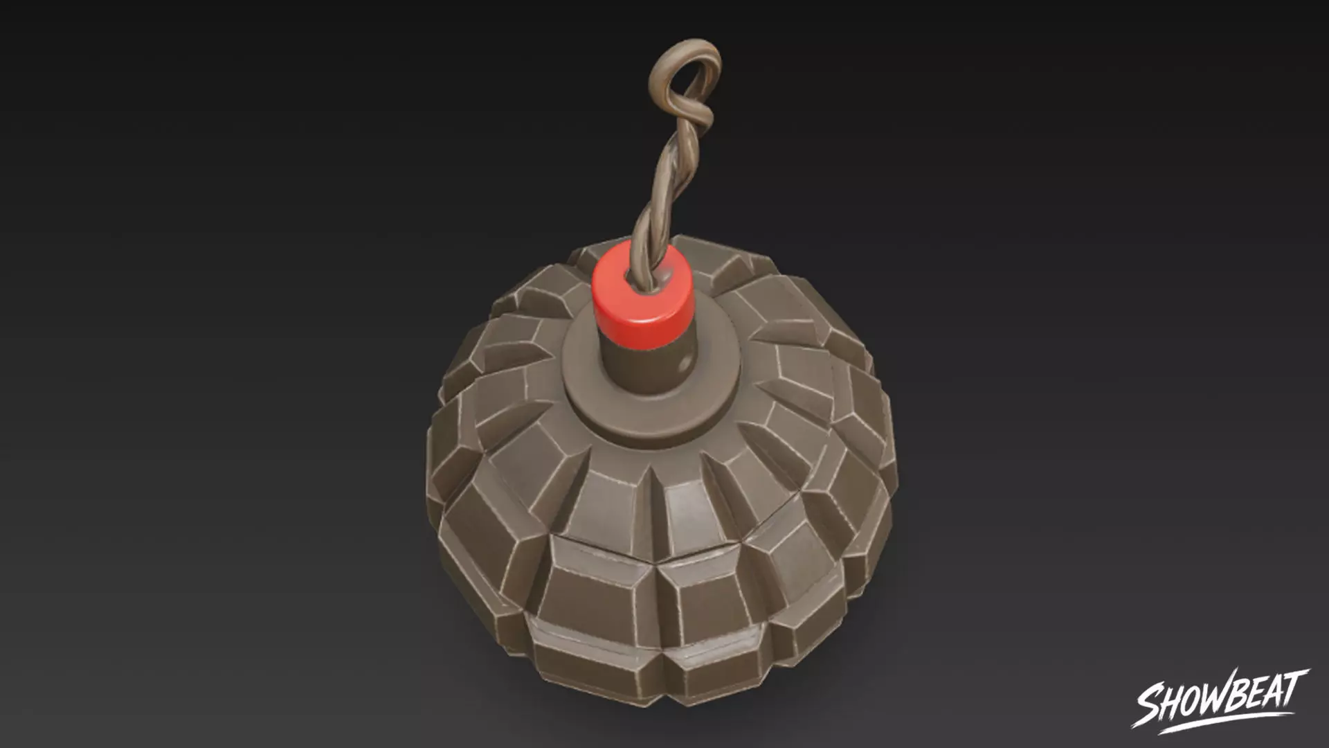 Grenade Classic Low-poly 3D model_4