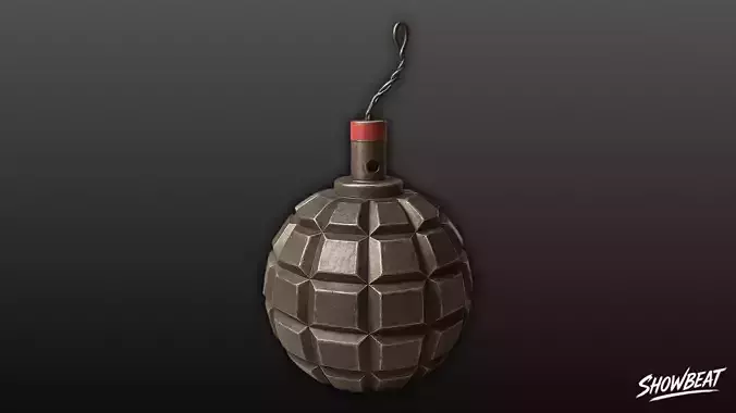 Grenade Classic Low-poly 3D model Grenade Classic Low-poly 3D model