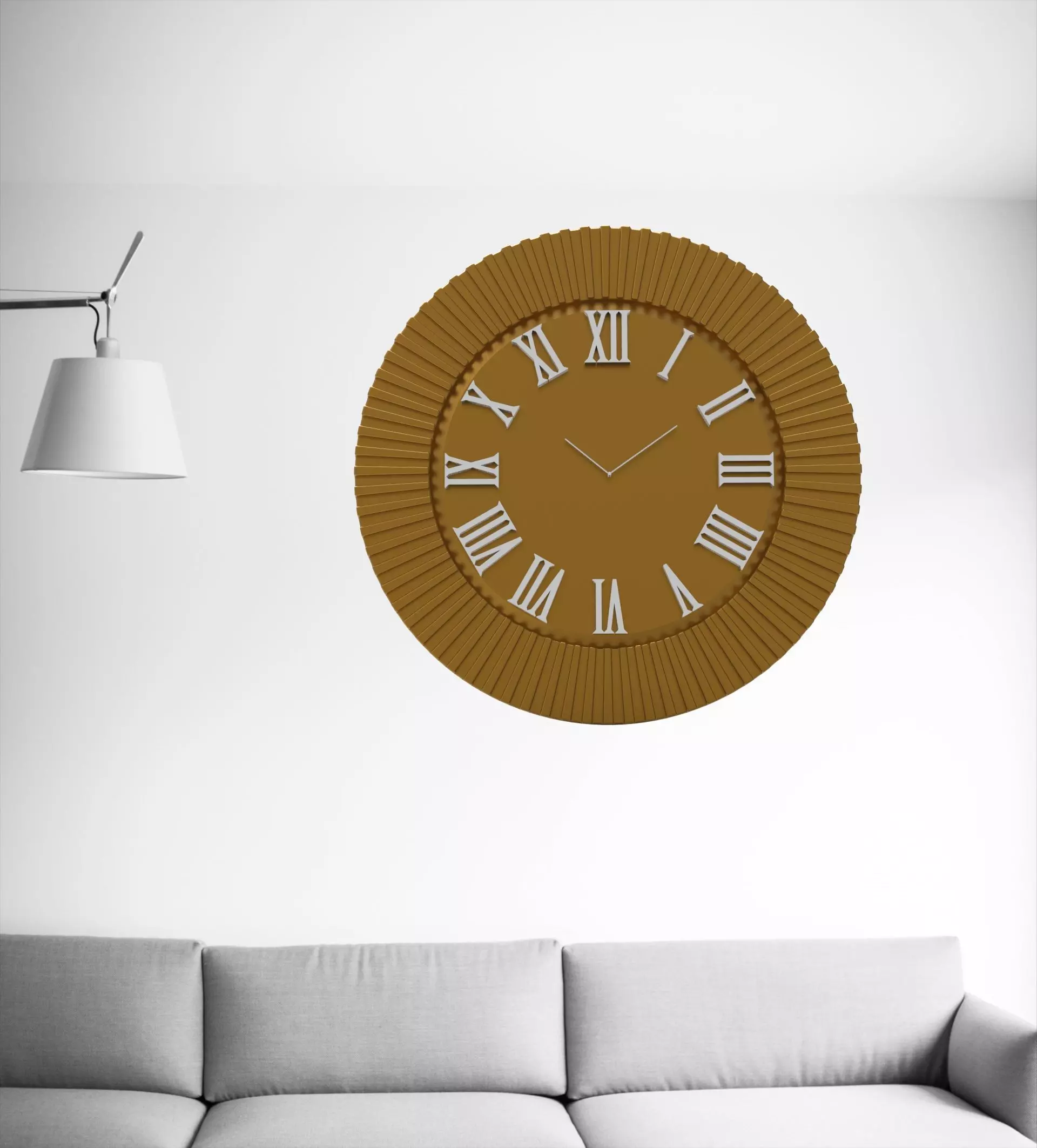 Wall clock 60 cm  3D print model_1