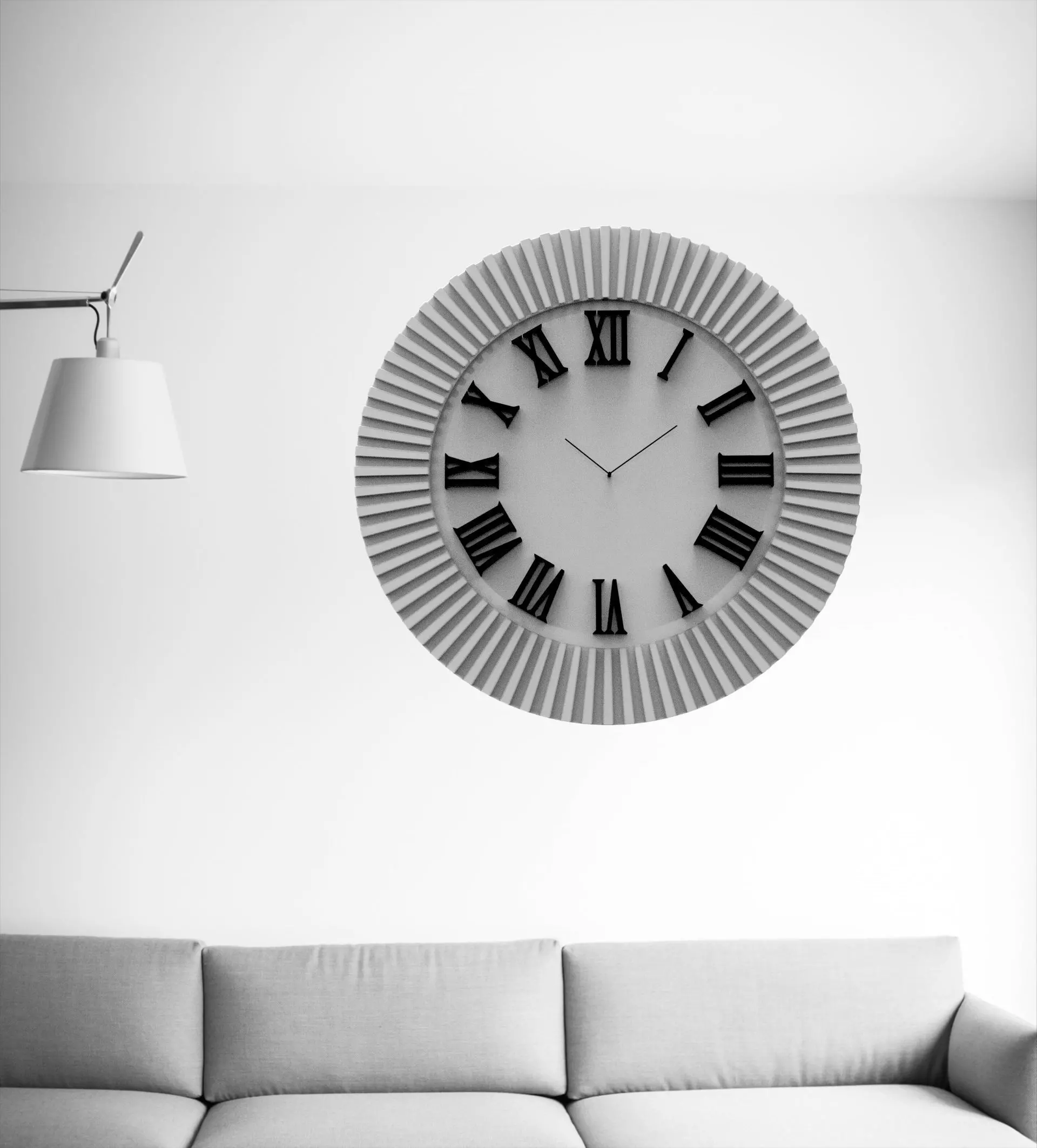 Wall clock 60 cm  3D print model_0