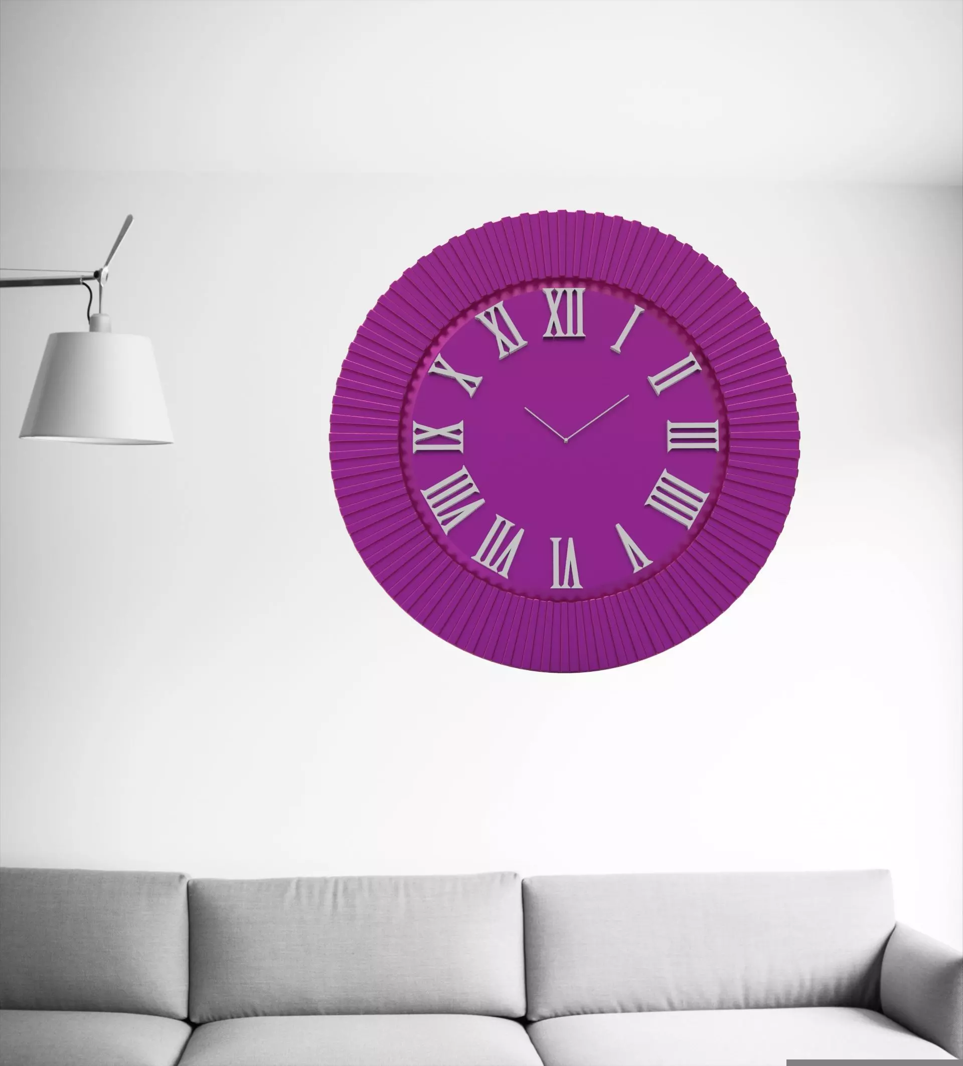 Wall clock 60 cm  3D print model_2