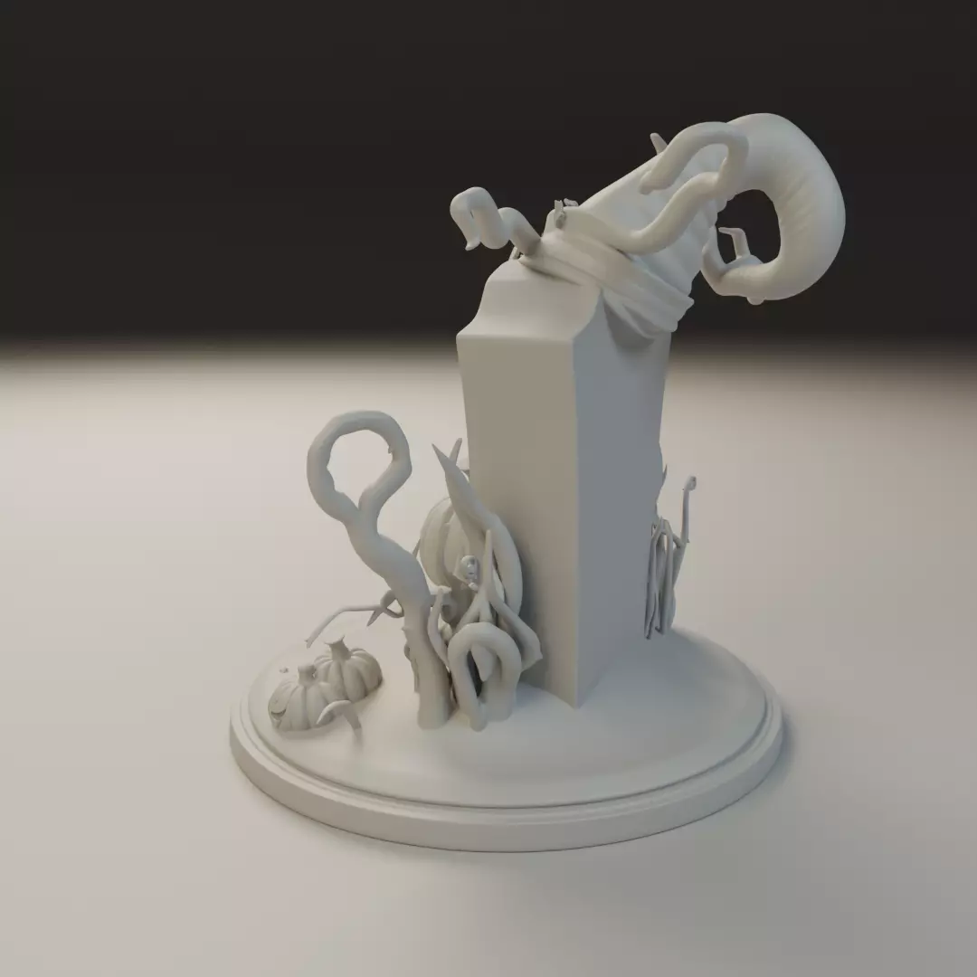 halloween diorama 3D print model_8