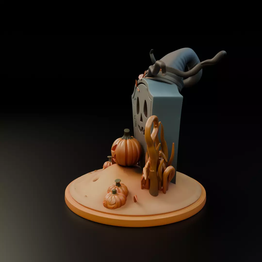 halloween diorama 3D print model_3