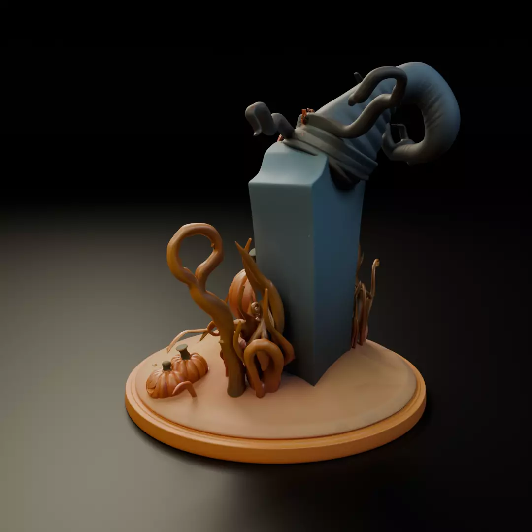 halloween diorama 3D print model_7
