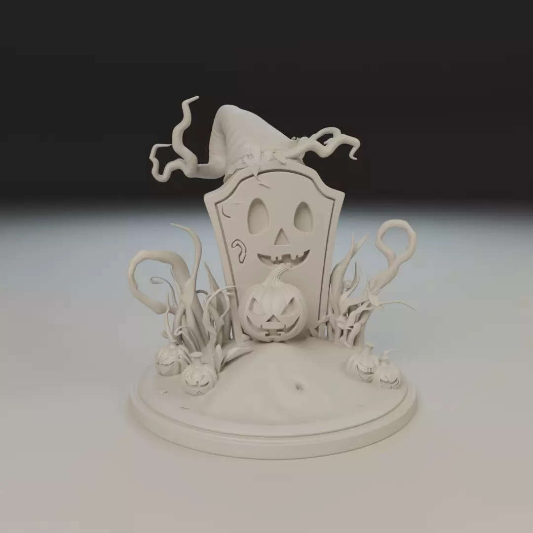 halloween diorama 3D print model_16