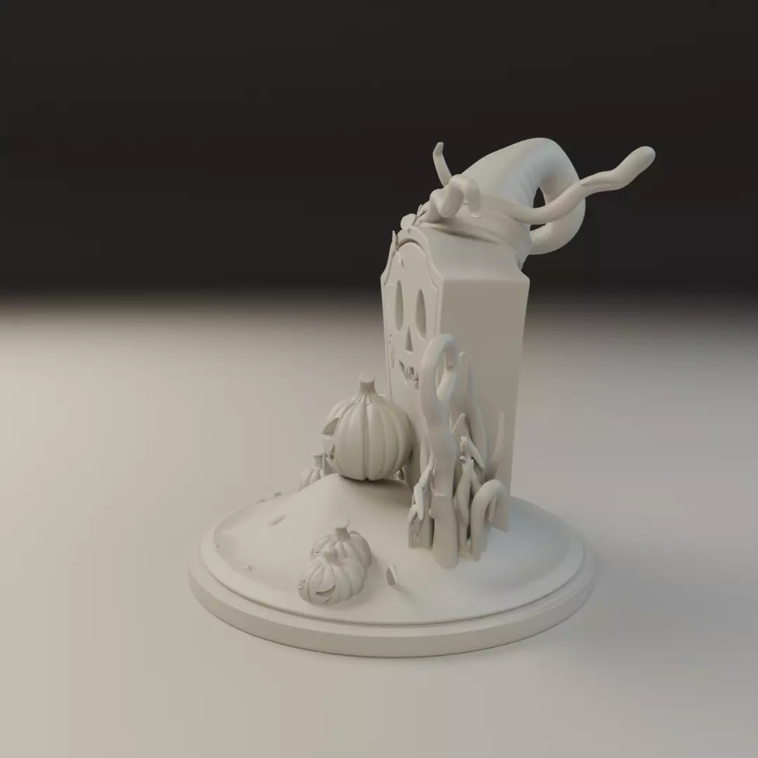 halloween diorama 3D print model_4