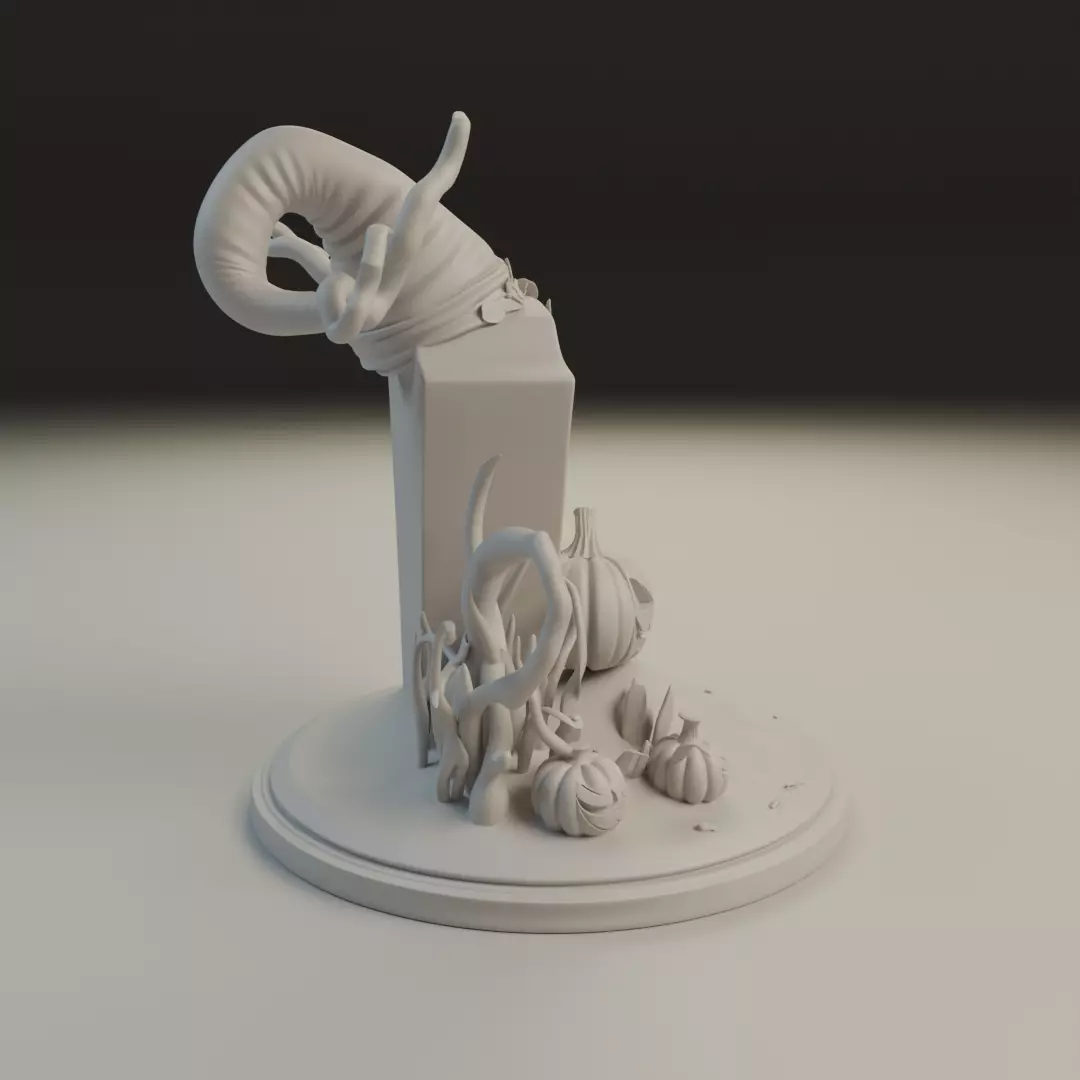halloween diorama 3D print model_2
