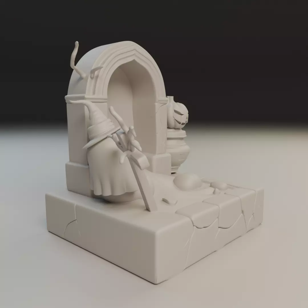 halloween diorama 3D print model_11