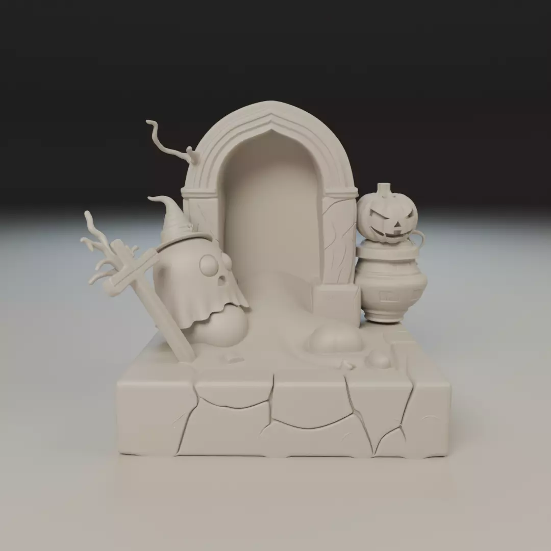 halloween diorama 3D print model_15