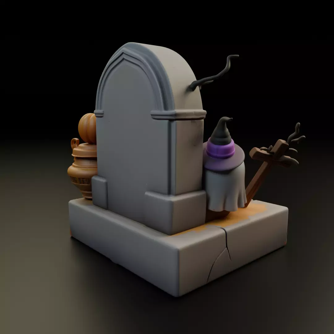 halloween diorama 3D print model_14