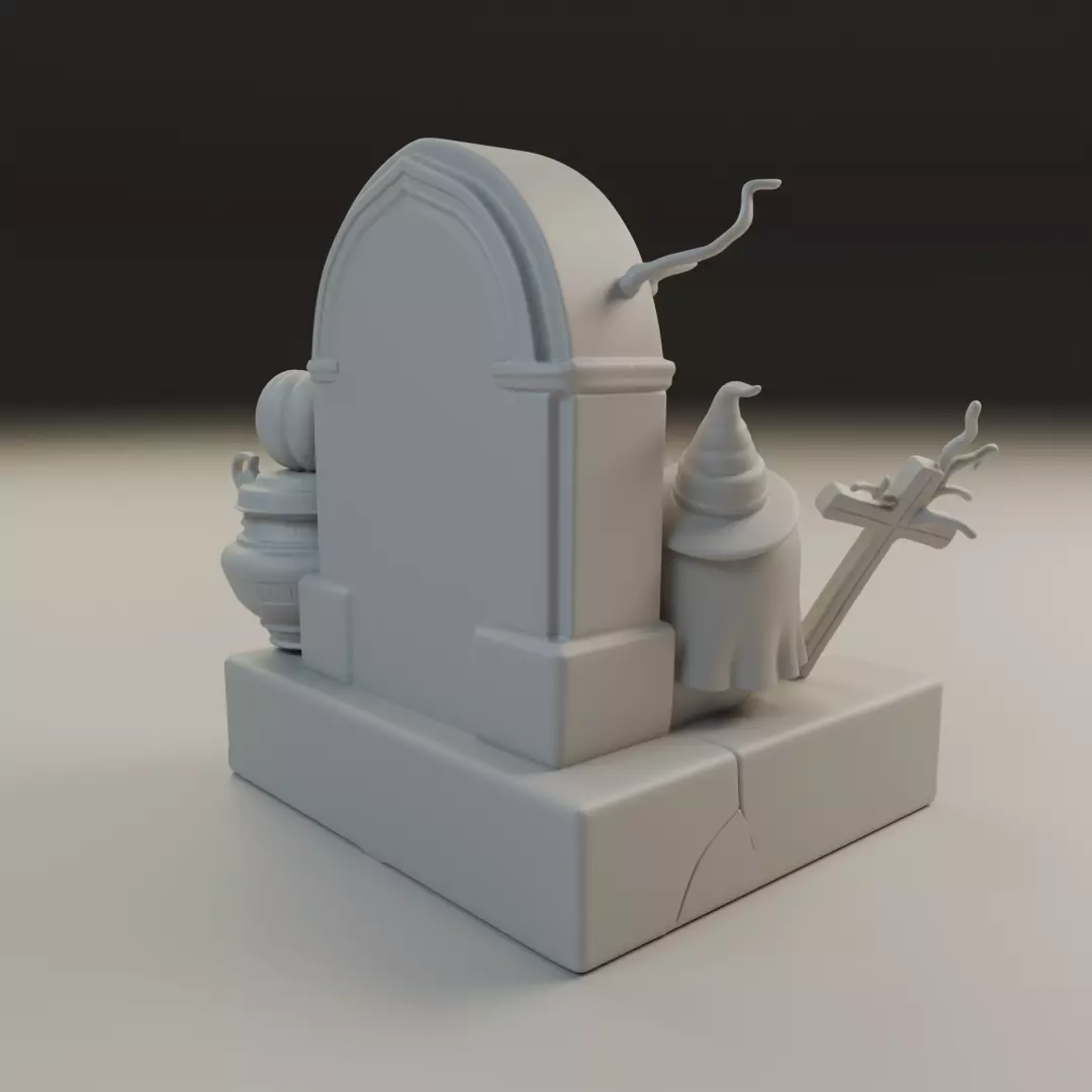 halloween diorama 3D print model_13