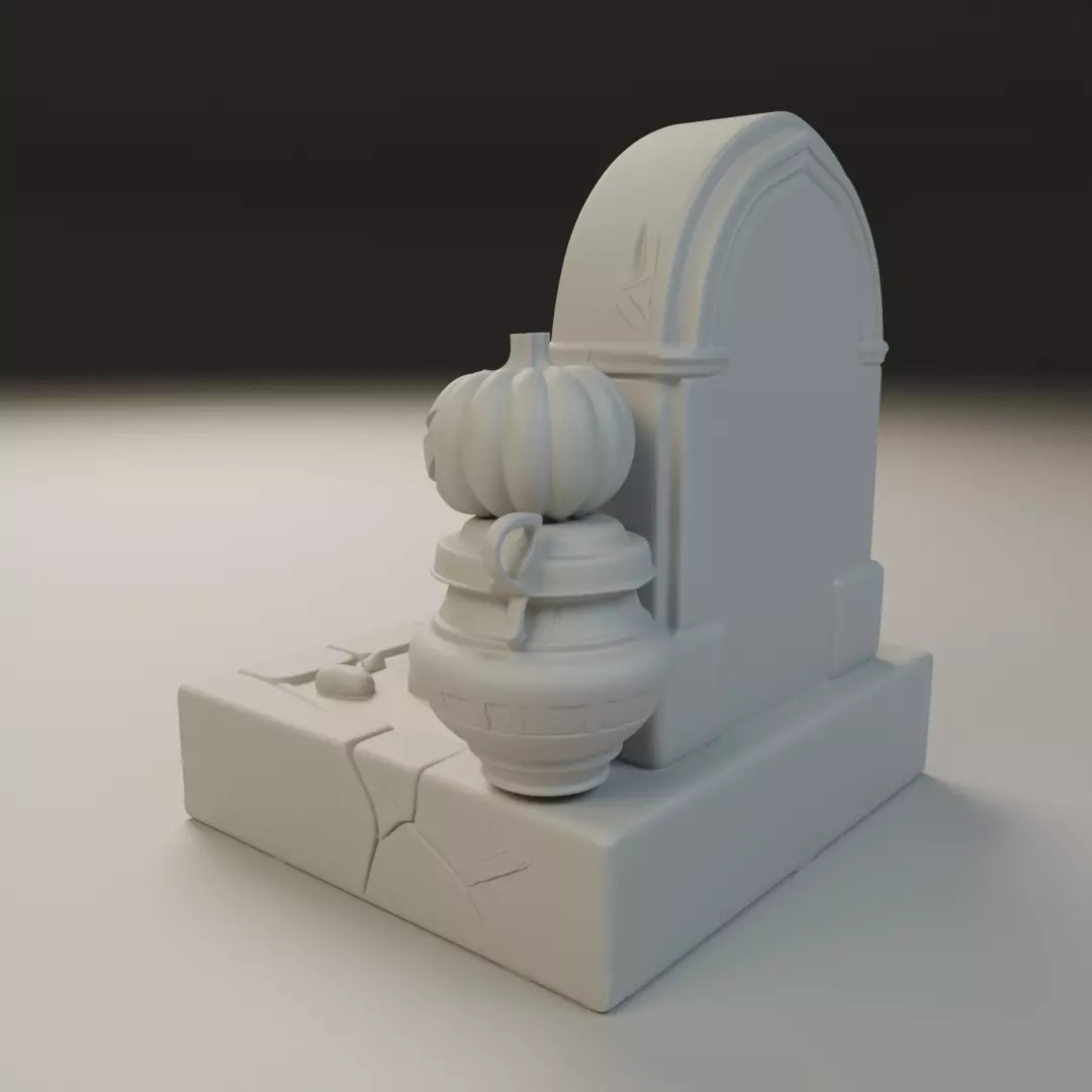 halloween diorama 3D print model_7