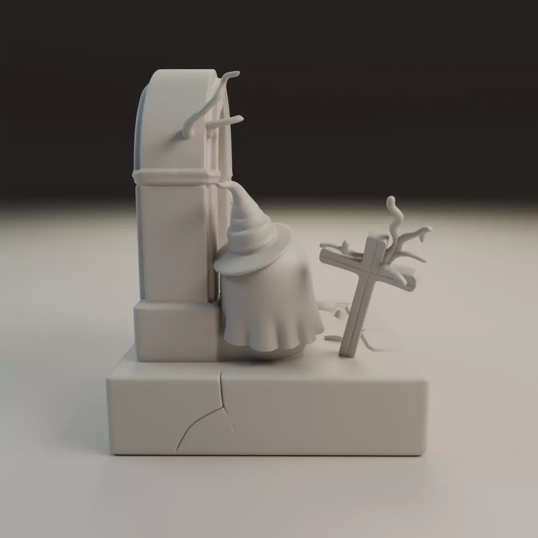 halloween diorama 3D print model_1