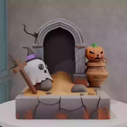 halloween diorama
