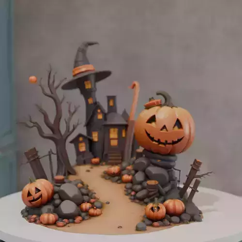 halloween diorama