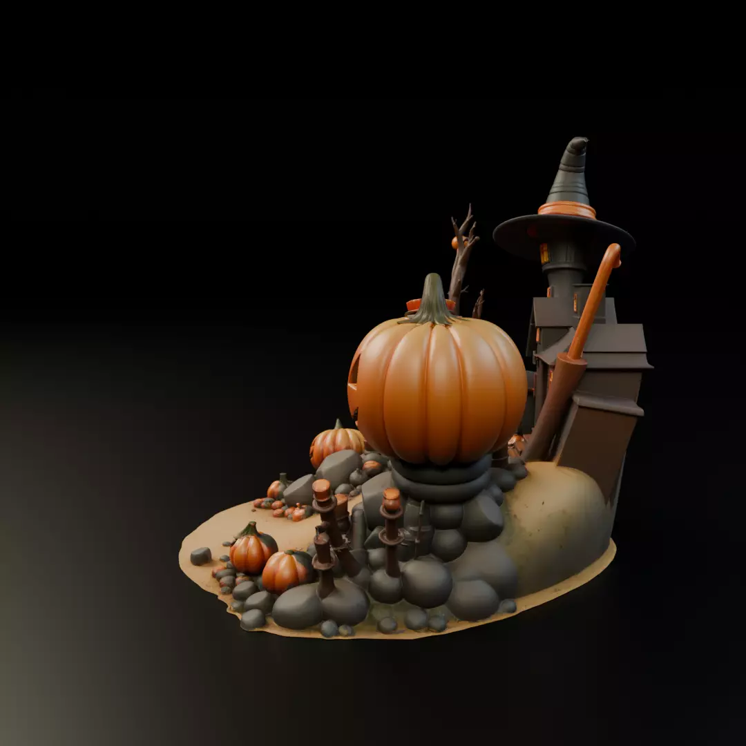 halloween diorama 3D print model_4