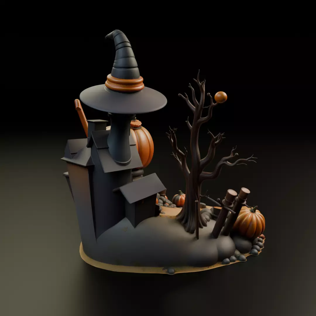 halloween diorama 3D print model_14