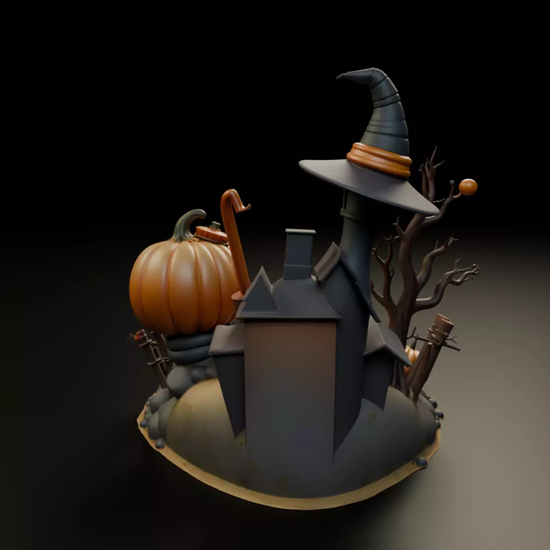 halloween diorama 3D print model_6