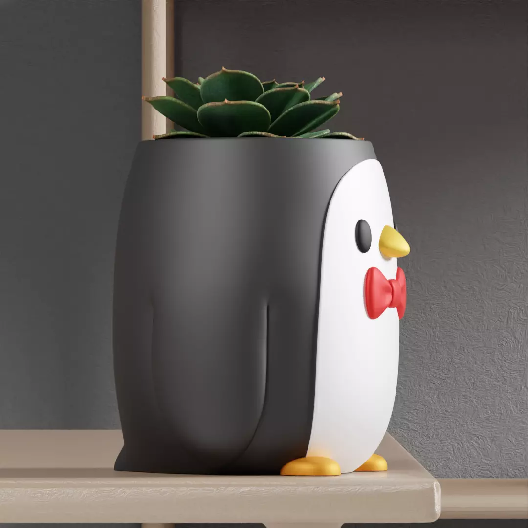 Penguin - Planter 3D print model_1