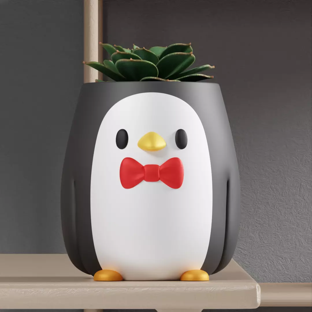 Penguin - Planter 3D print model_4