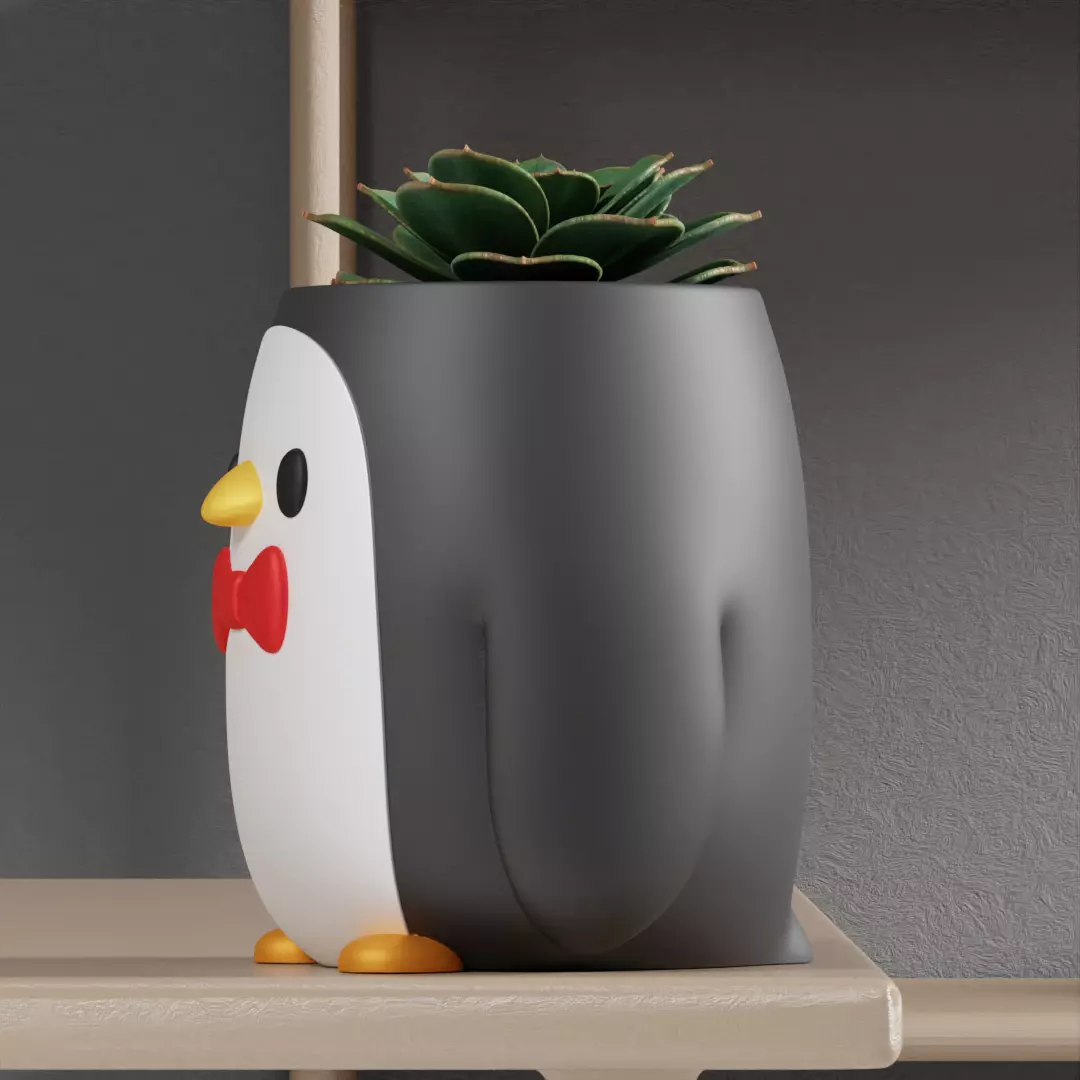 Penguin - Planter 3D print model_3