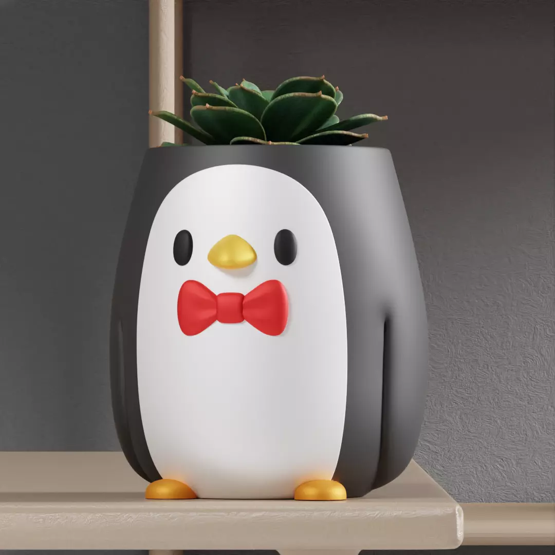 Penguin - Planter 3D print model_5