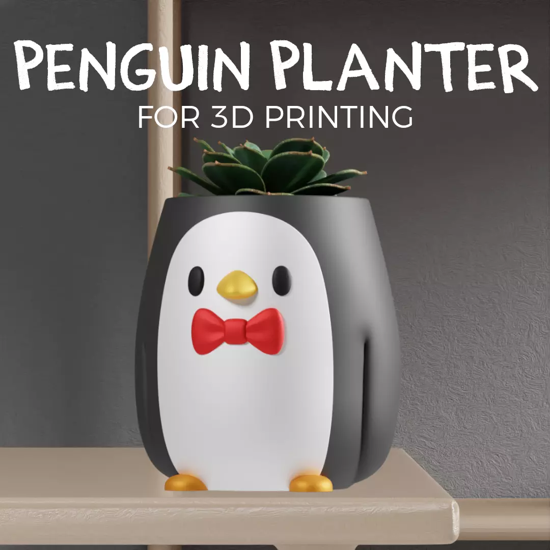 Penguin - Planter 3D print model_0