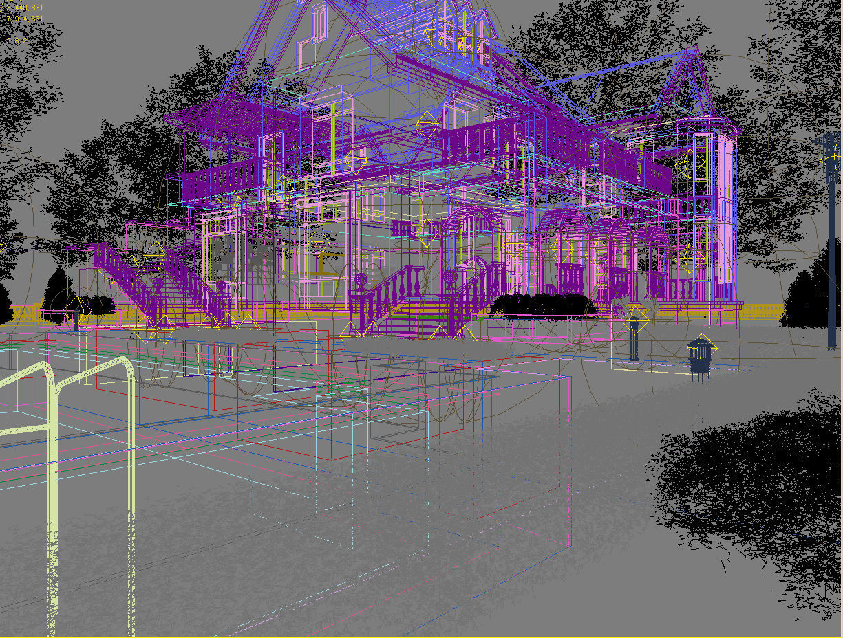 Villa building 005a 3d model max 2