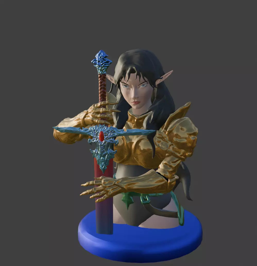 girl model high poly  3D print model_1