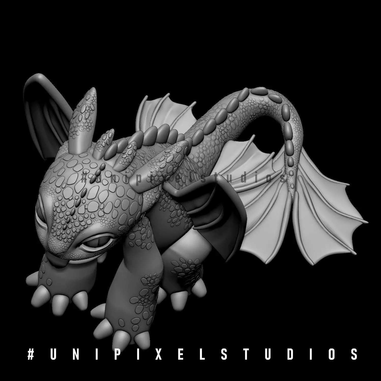  Toothless Dragon Fan art STL 3D print model_2