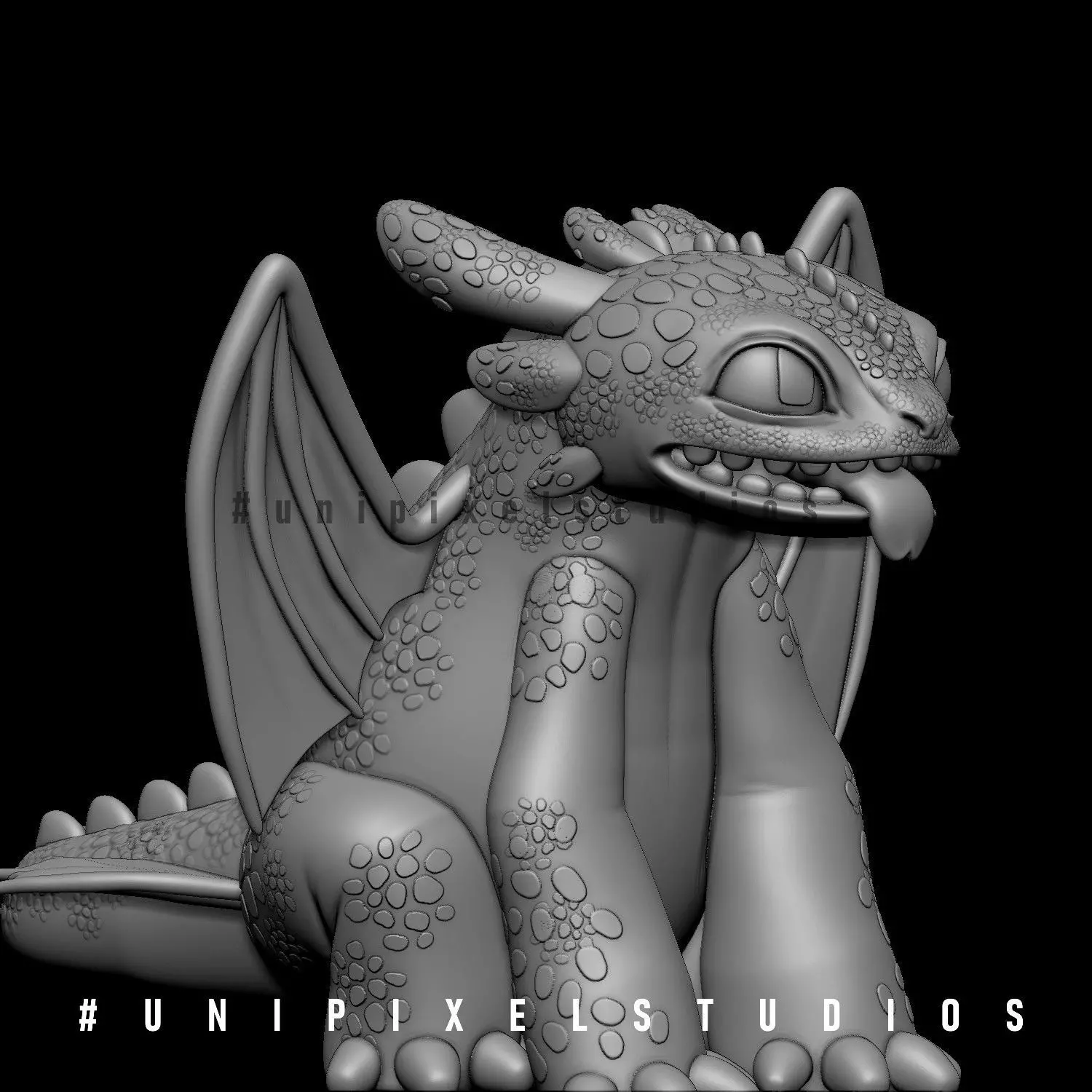  Toothless Dragon Fan art STL 3D print model_10