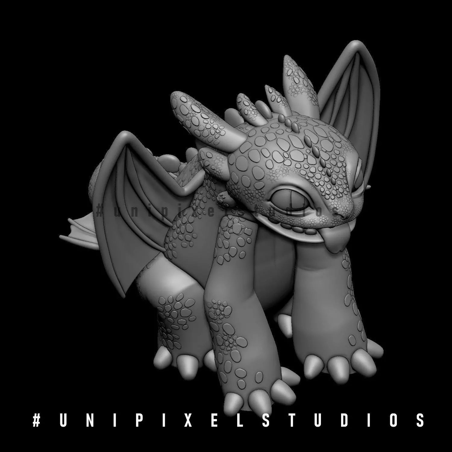  Toothless Dragon Fan art STL 3D print model_4
