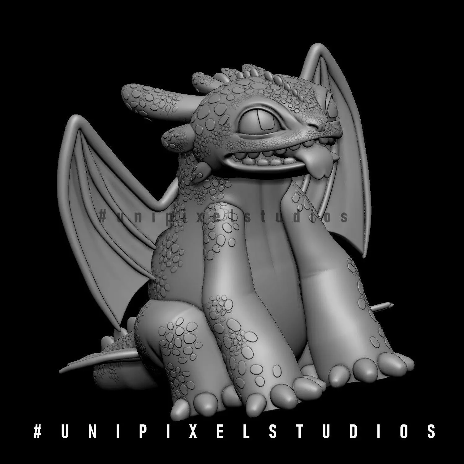  Toothless Dragon Fan art STL 3D print model_8