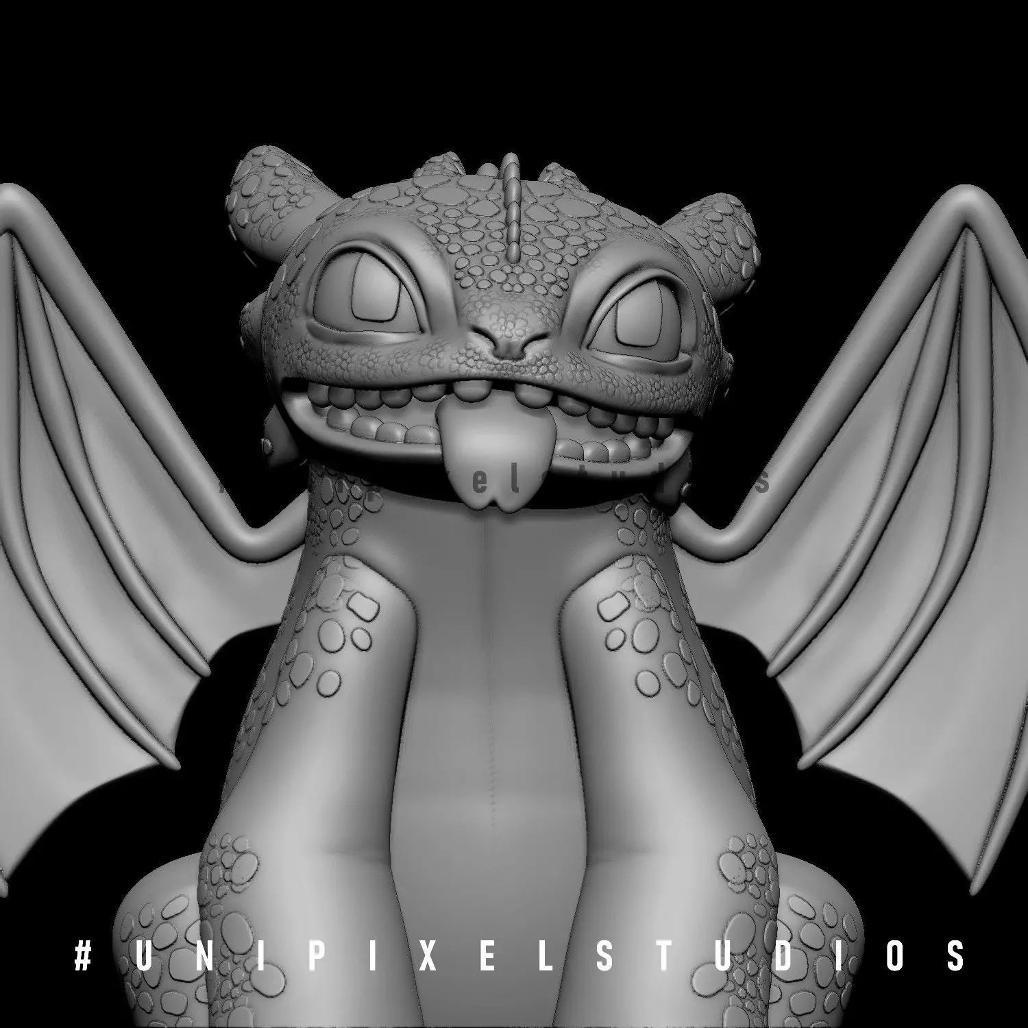  Toothless Dragon Fan art STL 3D print model_3