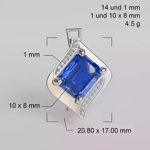 gold silver pendant 3D print model