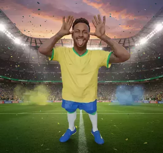 Neymar Jr Mini Figure - Brazil 10 Soccer Legend