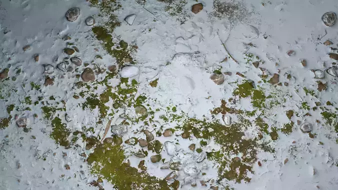 Snowy Terrain 8K PBR Texture